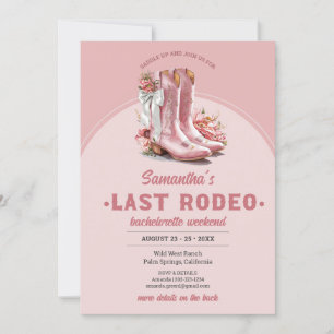 Last Rodeo Rosa Cowgirl Boots Helg Inbjudningar