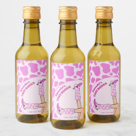 Last Rodeo Rosa Cowgirl Möhippa Party Vinetikett