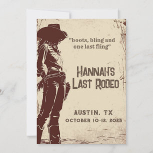 Last Rodeo Western Bachelorette Helg Inbjudningar