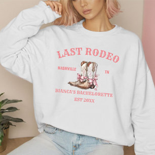 Last Rodeo Western Coquette-stövlar Bachelorette T Shirt