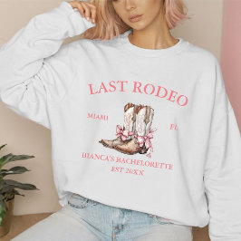 Last Rodeo Western Coquette-stövlar Bachelorette T Shirt