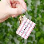 Last Sail Before The Veil Bachelorette Keychain Nyckelring<br><div class="desc">"Celebrate the bride-to-be’s final adventure before the veil with this charming "Last Sail Before The Veil" bachelorette keychain! Crafted with a nautical-inspired design, this keychain features the iconic phrase in bold navy text, complemented by playful pink and white accents. Perfect as a keepsake for the bride and her bridal party,...</div>