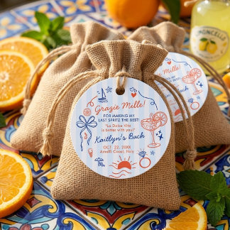 Last Spritz Amalfi Coast Bachelorette Party Gåvor Etiketter