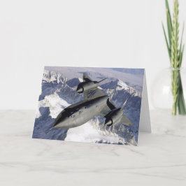 Låst SR-71B-kort för svartfågelhälsning Kort