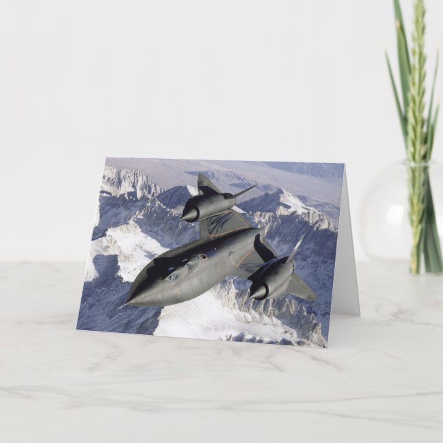 Låst SR-71B-kort för svartfågelhälsning Kort (Framsida)
