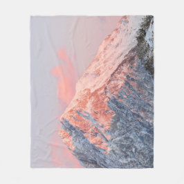 Last sun light on mountain Storžič, Slovenia Fleecefilt