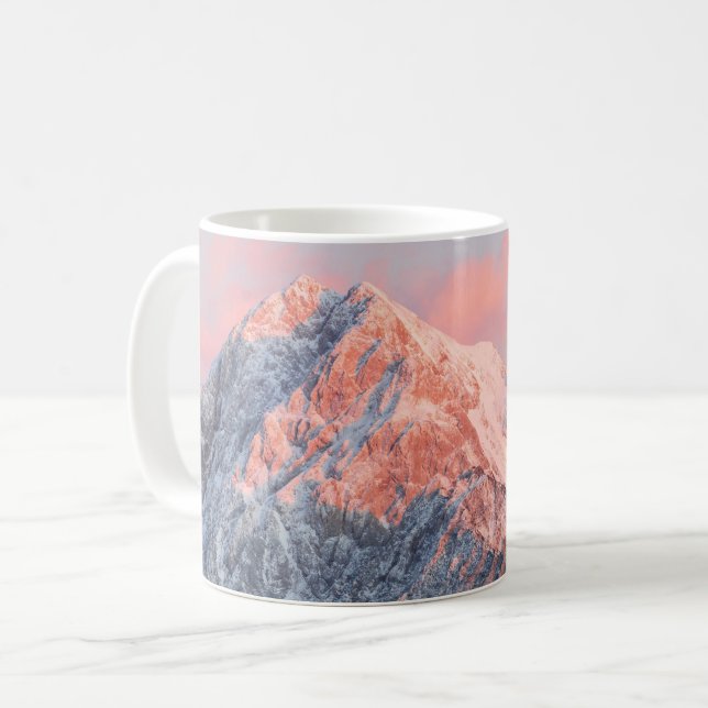 Last sun light on mountain Storžič, Slovenia Kaffemugg (Framsida vänster)