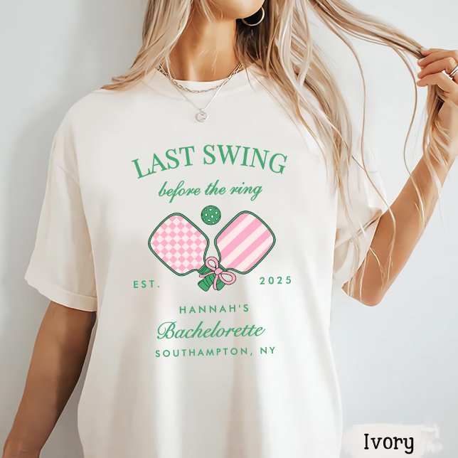 Last Swing Before The Ring Pickleball Bach Weekend T Shirt (Skapare uppladdad)