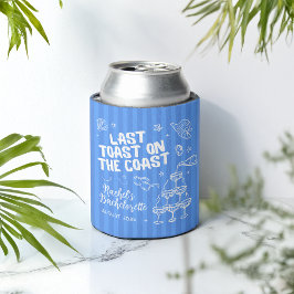 Last Toast Bachelorette Can Cooler - Retro Rand