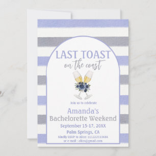 Last Toast Kusten Beach Bachelorette Weedkend Part Inbjudningar