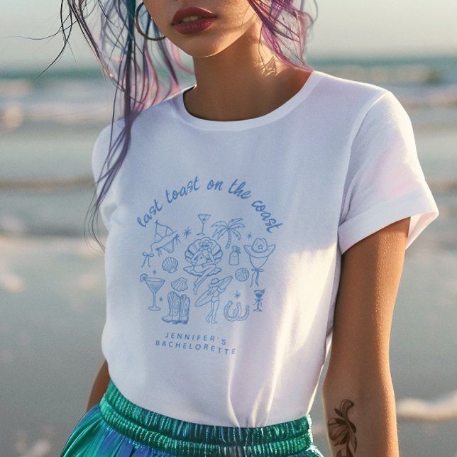 Last Toast on the Coast Blue Country Bachelorette  T Shirt (Skapare uppladdad)
