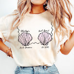 Last toast On The Coast Seashell Bra Bachelorette T Shirt<br><div class="desc">Last toast On The Coast Bachelorette
Last toast On The Coast Seashell Bra Bachelorette
Mermaid Seashell Top
Custom Bachelorette party Tshirt
Personalized Bachelorette party Tshirt</div>