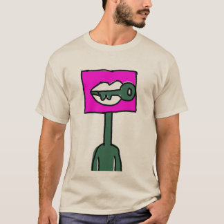 Låst Tystnad Neo Retro Illustration Konst T Shirt