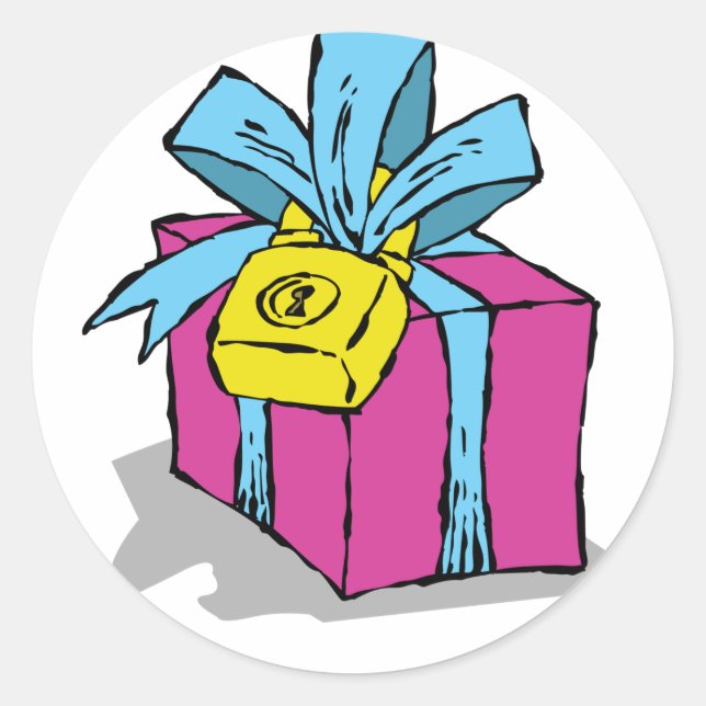 Låsta aktuella spärrar runt klistermärke (Framsida)