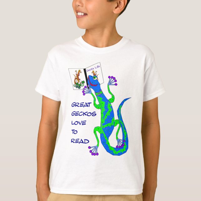 Lästa underbara Geckos T Shirt (Framsida)