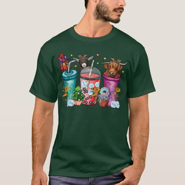 Lastade Djur vintage T Shirt (Framsida)