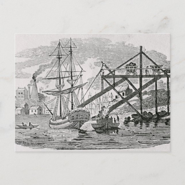 Lastande kol på lastade Fraktaser Vykort (Framsida)