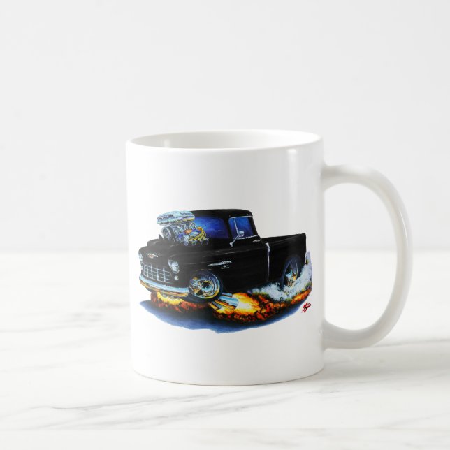 Lastbil 1955 för Chevy uppsamlingssvart Kaffemugg (Höger)