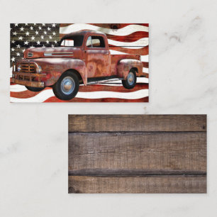 Lastbil American Flagga Visitkort