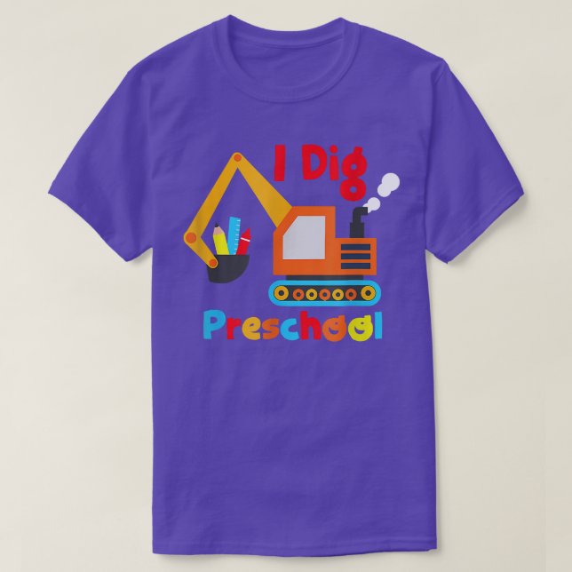 Lastbil Back to school För barn I Gräver Preschool T Shirt (Design framsida)
