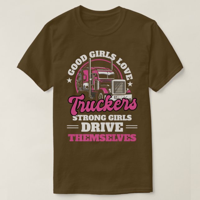 Lastbil-bilförare Fordon Truckers T Shirt (Design framsida)