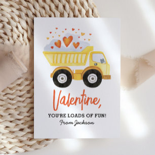 Lastbil Bygg Fordon Valentines day Anteckningskort