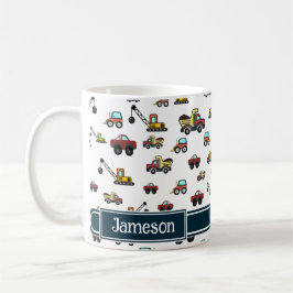 Lastbil Car Crane Fordon Namn Personlig Kaffemugg