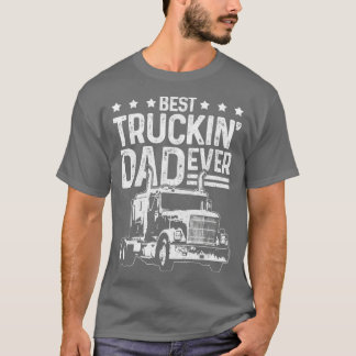 Lastbil-chauffören Best Truckin Pappa någonsin fun T Shirt