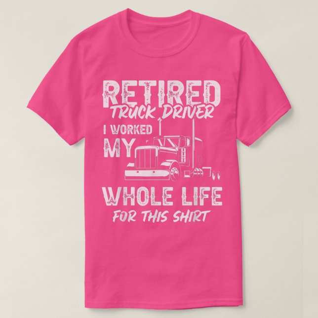 Lastbil-chaufförer, Pension2479, trött T Shirt (Design framsida)