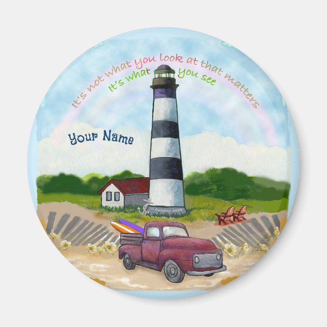 Lastbil Choice Lighthouse Magnet (Framsidan)