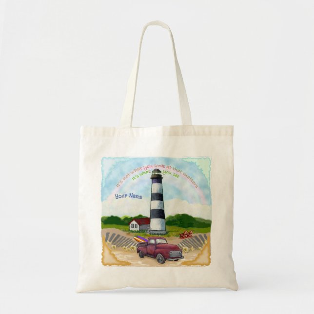 Lastbil Choice Lighthouse tote bag Tygkasse (Framsidan)