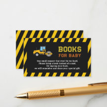 Lastbil Construction Baby Shower Bokar för Baby