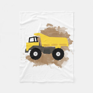 Lastbil Construction Fordon Lera Watercolor Fleecefilt