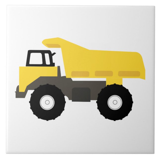Lastbil Construction Lastbilar Kakelplatta (Framsidan)