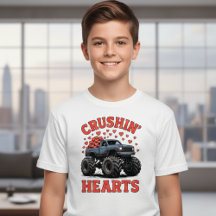 Lastbil Crushin' Hearts Barn T-Shirt – Söt Alla Hj