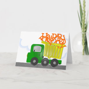 Lastbil Delivery Gult Birthday Kort