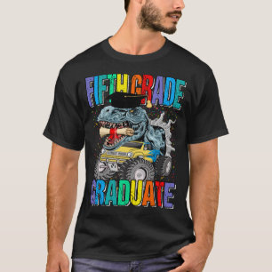 Lastbil Dinosaur T-rex vid femte Klass-Student-mån T Shirt