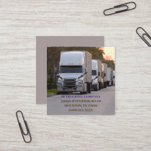 Lastbil Driver Company Transport Fyrkantigt Visitkort