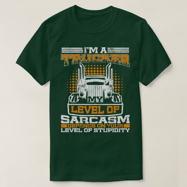 Lastbil Driver Funny Big Trucker 1 T Shirt (Design framsida)