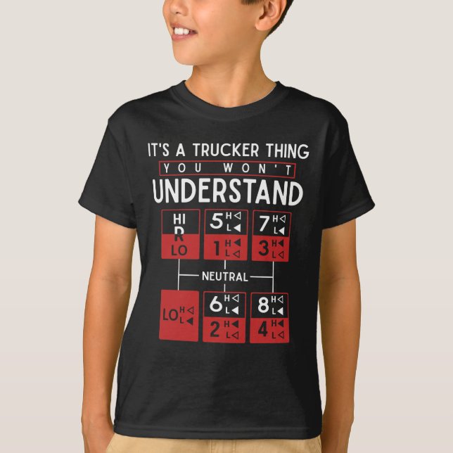 Lastbil Driver Funny Trucker Sstickande T Shirt (Framsida)