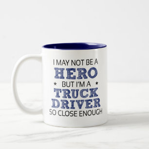 Lastbil Driver Hero Humor Novelty Två-Tonad Mugg