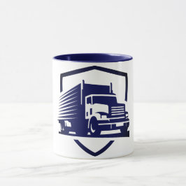 Lastbil Driver Logotyp Mugg