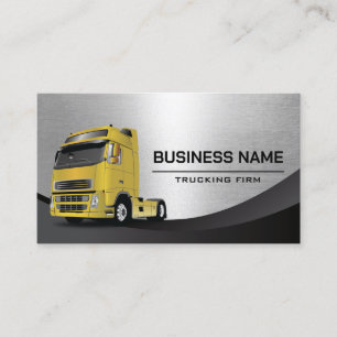 Lastbil Driver Metall Professionell Transport Visitkort