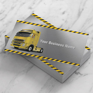Lastbil Driver Metall Professionell Visitkort