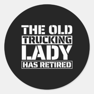 Lastbil Driver Rig Trucking Old Trucker Runt Klistermärke