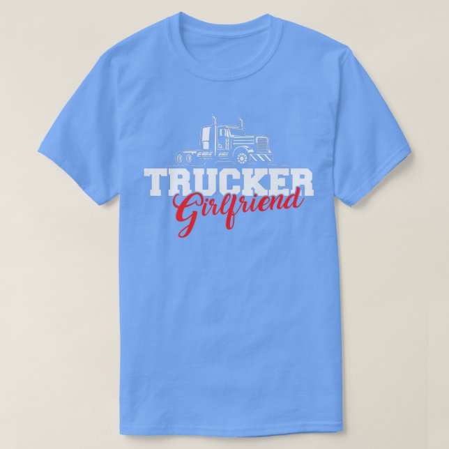 Lastbil Driver Trucker Girlkompis T Shirt (Design framsida)