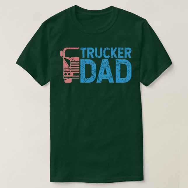 Lastbil Driver Trucker Pappa 1 T Shirt (Design framsida)