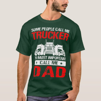 Lastbil Driver Trucker pappa Lastbil Trucker Pappa T Shirt