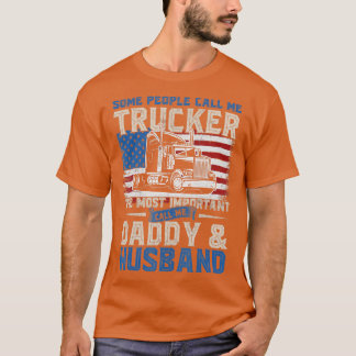 Lastbil Driver Trucker pappa Make US Flagga T Shirt