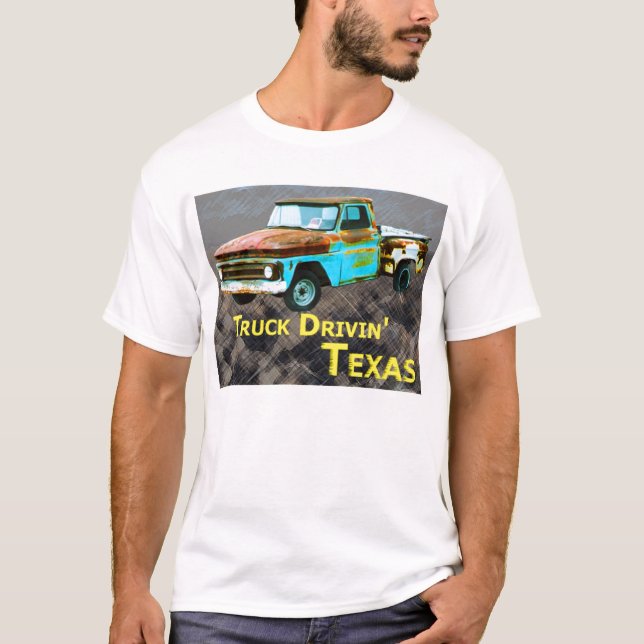 Lastbil Drivin Texas Tee (Framsida)